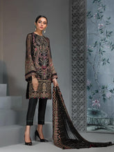 Load image into Gallery viewer, Buy Jazmin | Embroidered Chiffon 3Pc Suit D-07 Reine De Nuit Luxury Collection 2025 Online at Great Price! Available For UK, France &amp; Germany. Baroque dresse from Pakistan &amp; for SALE in the UK, USA, Manchester &amp; London. Book now ready to wear &amp; unstitched. Shop Wedding, festive, summer or winter branded outfits from Lebaasonline 