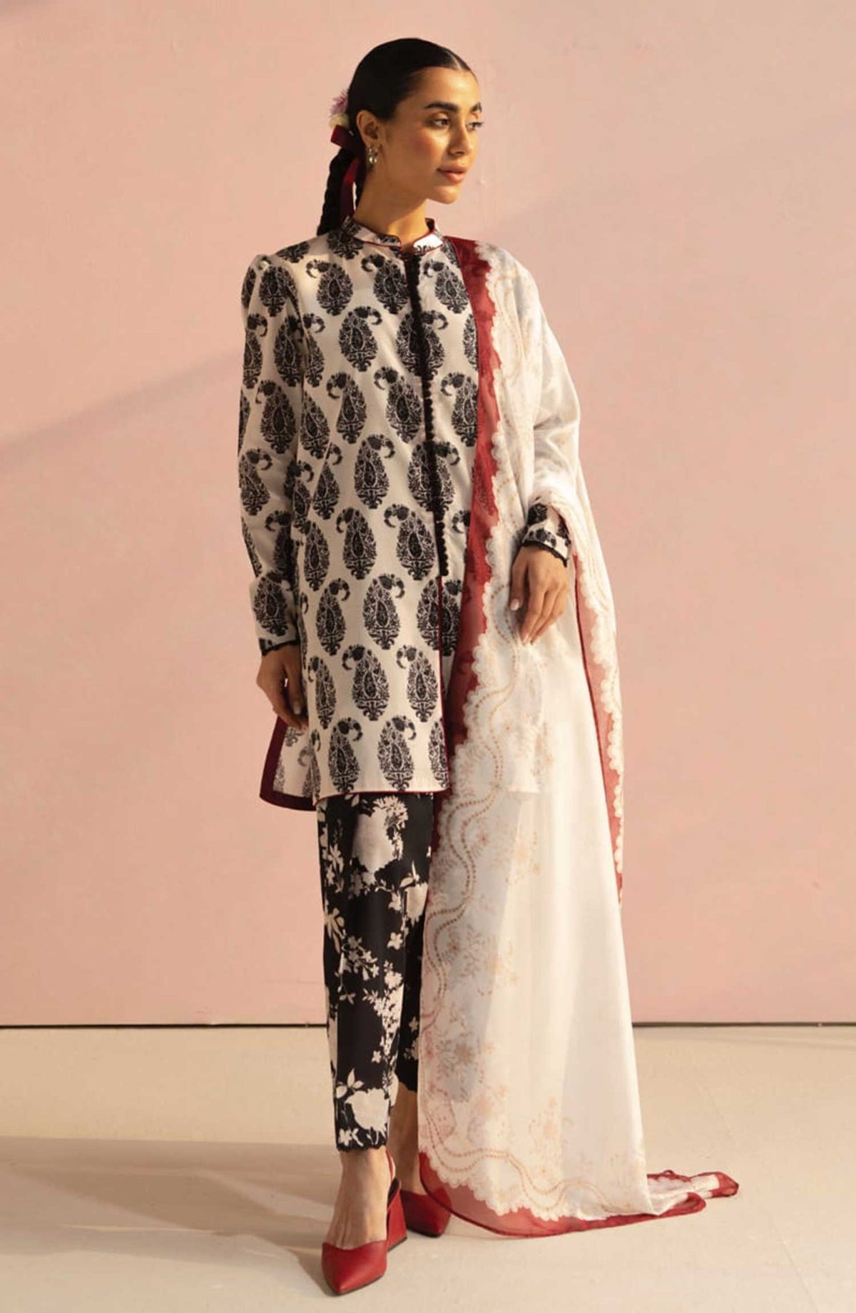 Buy Zara Shahjahan | Coco printed Lawn 2026( D-6A Paisley ) Pakistani Embroidered Clothes For Women at Our Online Designer Boutique UK, Indian & Pakistani Wedding dresses online UK, Asian Clothes UK Jazmin Suits USA, Baroque Chiffon Collection 2025 & Eid Collection Outfits in USA on express shipping available @ Lebaasonline.