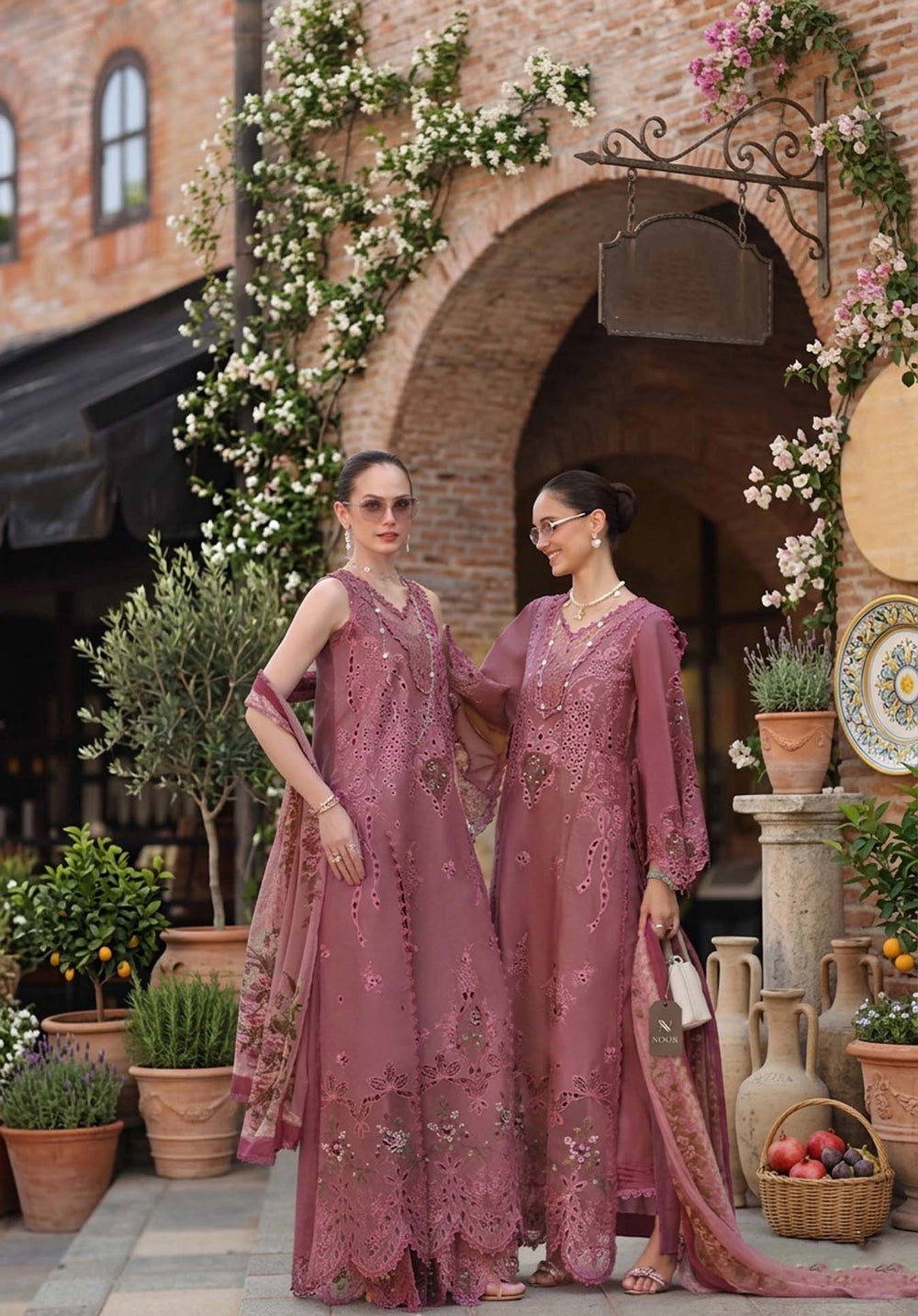 Buy Noor Luxury Eid Schiffli Laserkari '26 - Vol 2 | D1 -Rosé Allure Lawn Suit from Lebaasonline Largest Pakistani Clothes Stockist in the UK Shop Noor Pakistani Lawn 2026 EID COLLECTION Saira Shakira COLLECTION 2026 Afrozeh EID COLLECTION '26 ONLINE UK for Wedding, Party  NIKAH OUTFIT Indian & Pakistani Summer Dresses UK USA UAE DUBAI Manchester 