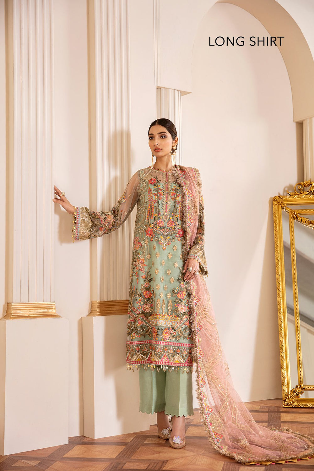 Buy Baroque | EMBROIDERED NET CH07-01. Online at Great Price! Available For UK, France & Germany. Baroque dresse from Pakistan & for SALE in the UK, USA, Manchester & London. Book now ready to wear & unstitched. Shop Wedding, festive, summer or winter branded outfits from Lebaasonline 