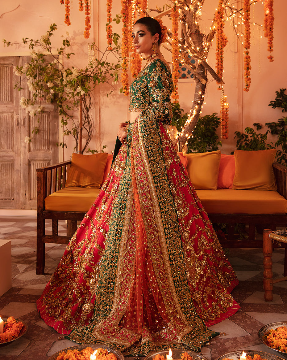 Buy Gulaal Bridal collection | Raahima B-17 Dress from Lebaasonline Pakistani Clothes Stockist in the UK @ best price- SALE Shop Gulaal Bridal 2026, Maria B Lawn 2025 Summer Suit, Pakistani Clothes Online UK for Wedding, Bridal Wear Indian & Pakistani Summer Dresses by Gulaal in the UK & USA at LebaasOnline