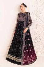 Load image into Gallery viewer, Xenia Formals Embroidered Chiffon Unstitched 3 Piece Suit - D-03 Nigira - XF25LFR - Black - Luxury Collection