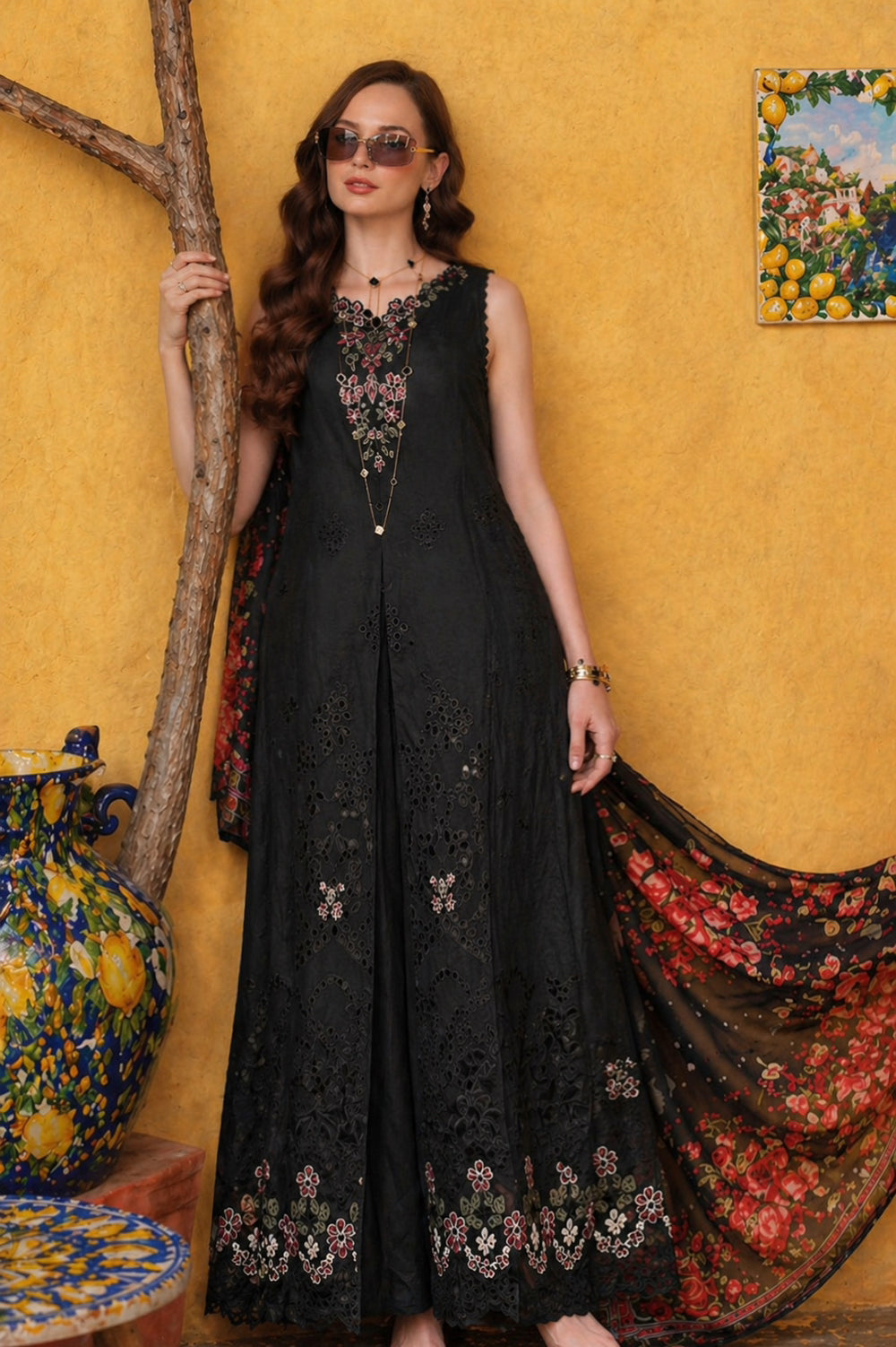 Buy Noor Luxury Eid Schiffli Laserkari '26 - Vol 2 | D5 - Raven Black Lawn Suit from Lebaasonline Largest Pakistani Clothes Stockist in the UK Shop Noor Pakistani Lawn 2026 EID COLLECTION Saira Shakira COLLECTION 2026 Afrozeh EID COLLECTION '26 ONLINE UK for Wedding, Party  NIKAH OUTFIT Indian & Pakistani Summer Dresses UK USA UAE DUBAI Manchester 