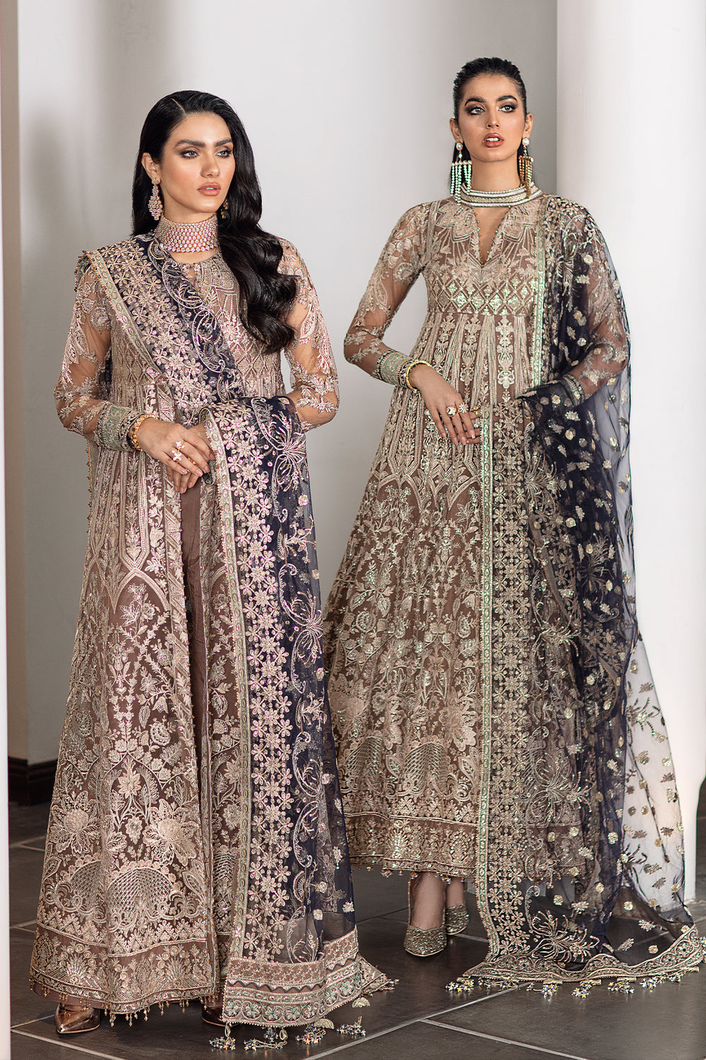 Buy Baroque | EMBROIDERED NET CH09-07 - Collection 2025 Online at Great Price! Available For UK, France & Germany. Baroque dresse from Pakistan & for SALE in the UK, USA, Manchester & London. Book now ready to wear & unstitched. Shop Wedding, festive, summer or winter branded outfits from Lebaasonline 