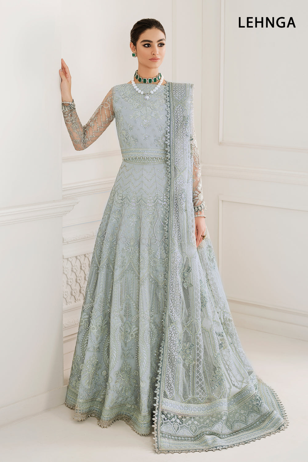 Buy Baroque | EMBROIDERED NET CH10-05  Online at Great Price! Available For UK, France & Germany. Baroque dresse from Pakistan & for SALE in the UK, USA, Manchester & London. Book now ready to wear & unstitched. Shop Wedding, festive, summer or winter branded outfits from Lebaasonline 
