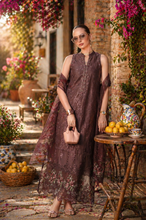 Load image into Gallery viewer, Noor Luxury Eid Schiffli Laserkari '26 - Vol 2 | D3 -Espresso Rose
