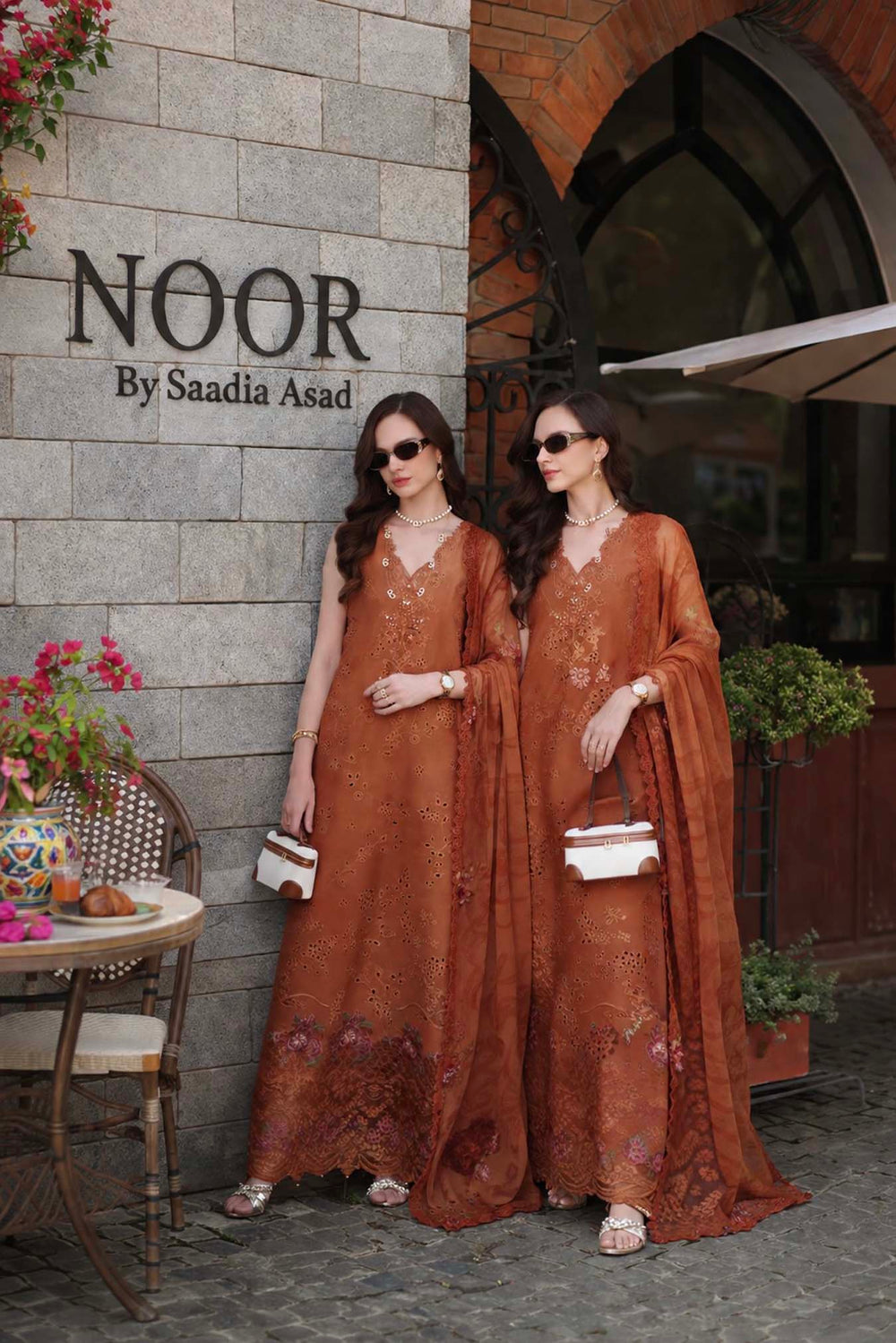 Buy Noor Luxury Eid Schiffli Laserkari '26 - Vol 2 | D6 - Amber Rustique Lawn Suit from Lebaasonline Largest Pakistani Clothes Stockist in the UK Shop Noor Pakistani Lawn 2026 EID COLLECTION Saira Shakira COLLECTION 2026 Afrozeh EID COLLECTION '26 ONLINE UK for Wedding, Party  NIKAH OUTFIT Indian & Pakistani Summer Dresses UK USA UAE DUBAI Manchester 