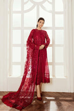 Load image into Gallery viewer, Buy Baroque | Baroque Luxury Embroidered Chiffon 3 Piece Suit - RED VELVET. Online at Great Price! Available For UK, France &amp; Germany. Baroque dresse from Pakistan &amp; for SALE in the UK, USA, Manchester &amp; London. Book now ready to wear &amp; unstitched. Shop Wedding, festive, summer or winter branded outfits from Lebaasonline 