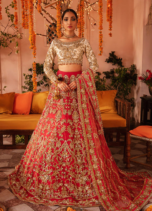 Buy Gulaal Bridal collection | Aaima B-18 Dress from Lebaasonline Pakistani Clothes Stockist in the UK @ best price- SALE Shop Gulaal Bridal 2026, Maria B Lawn 2025 Summer Suit, Pakistani Clothes Online UK for Wedding, Bridal Wear Indian & Pakistani Summer Dresses by Gulaal in the UK & USA at LebaasOnline