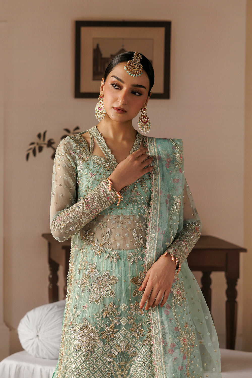Afrozeh Dastoor unstitched Pakistani designer wedding suit