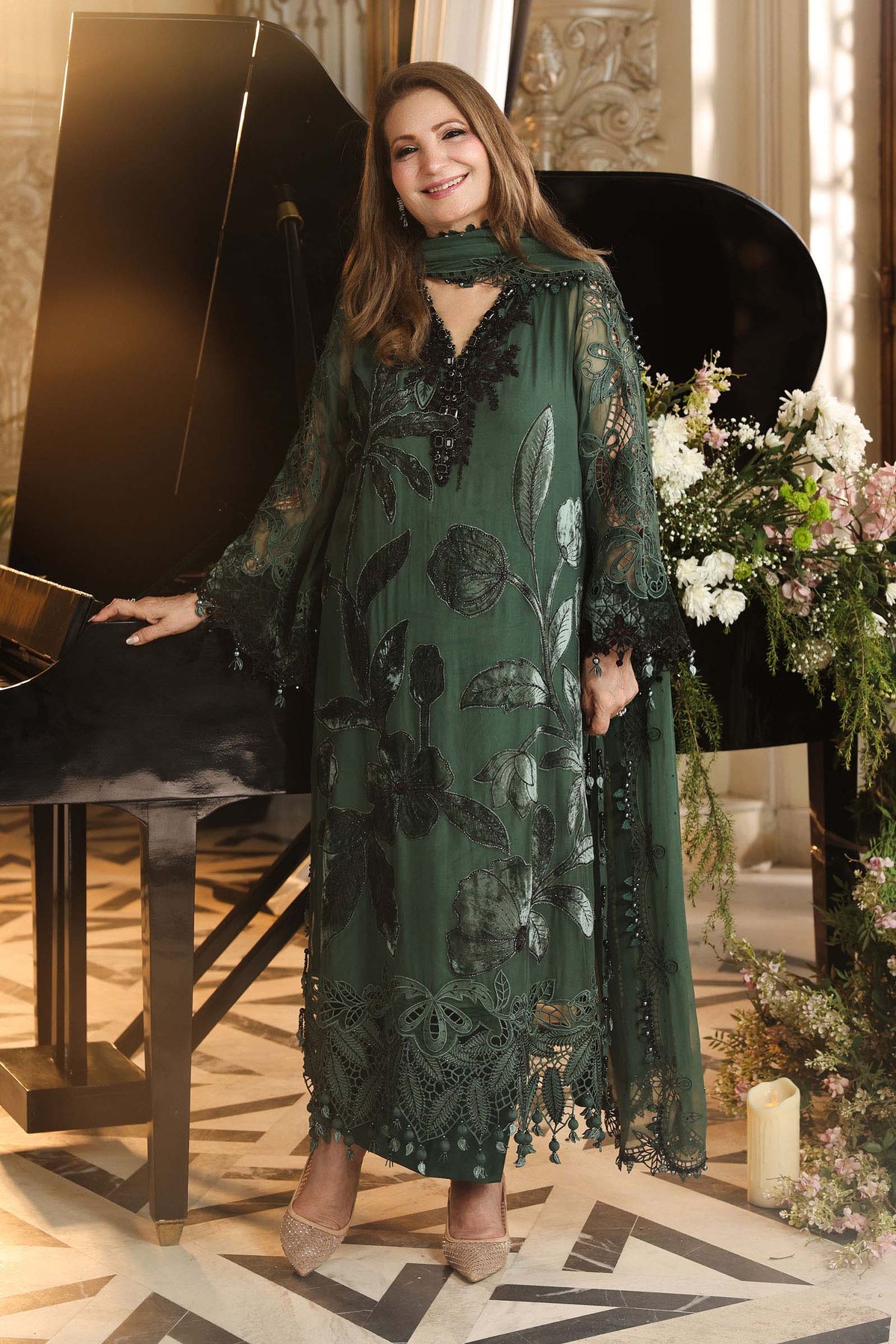 Shop Maria.B Chiffon Collection 2026 | Royal Tea Affair at Lebaasonline.co.uk. Discover elegant Pakistani designer chiffon suits, luxurious embroidery and timeless festive styles with worldwide delivery.