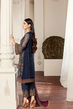 Load image into Gallery viewer,  Buy Baroque | Embroidered Chiffon 3 Piece Suit BQC-01 ROUGE NavyCollection 2025 Online at Great Price! Available For UK, France &amp; Germany. Baroque dresse from Pakistan &amp; for SALE in the UK, USA, Manchester &amp; London. Book now ready to wear &amp; unstitched