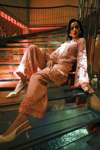 Buy AJR Cutwork Edit'24 | Virah Pakistani formal Dresses Available for in Sizes Modern Printed embroidery dresses on lawn & luxury cotton designer fabric created by Khadija Shah from Pakistan & for SALE in the UK, USA, Malaysia, London. Book now ready to wear Medium sizes or customise @Lebaasonline.