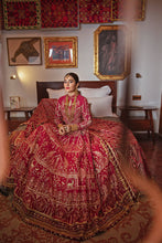Load image into Gallery viewer, MNR| ZARLISH FESTIVE COLLECTION &#39;21 | BIA-05 Red Pakistani Wedding Dresses Collection 2021 for the very best in unique or custom, luxury chiffon silk dresses from our women&#39;s clothing shop UK. Explore the MNR Luxury Wedding Lehenga, Unstitched &amp; Stitched Ready Made Clothing Online in UK USA at Lebaasonline