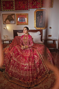 MNR| ZARLISH FESTIVE COLLECTION '21 | BIA-05 Red Pakistani Wedding Dresses Collection 2021 for the very best in unique or custom, luxury chiffon silk dresses from our women's clothing shop UK. Explore the MNR Luxury Wedding Lehenga, Unstitched & Stitched Ready Made Clothing Online in UK USA at Lebaasonline
