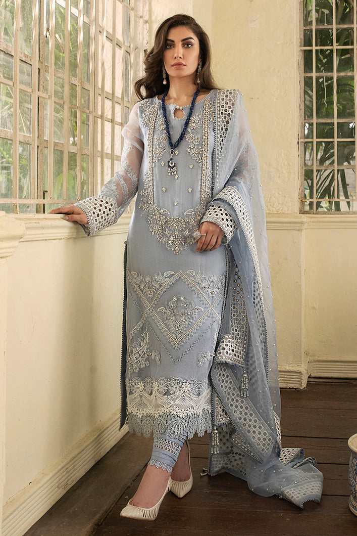Buy Mushq Eid Festive 2021 - AMARYLLIS | MISTY ILLUSION Grey Chiffon Eid collection from our official website. Make your this Eid elegance with Mushq festive '21 collection. You can order unstitched as well as customized clothing, Eid outfit at your doorstep. Get Mushq dress in UK, USA, Manchester from Lebaasonline!