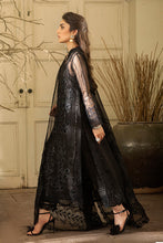Load image into Gallery viewer, Buy Mushq Eid Festive 2021 - AMARYLLIS | NIGHT SKY Black Chiffon Eid collection from our official website. Make your this Eid elegance with Mushq festive &#39;21 collection. You can order unstitched as well as customized clothing, Eid outfit at your doorstep. Get Mushq dress in UK, USA, Manchester from Lebaasonline!