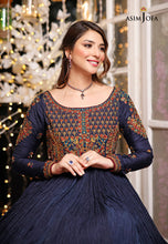 Load image into Gallery viewer, Buy ASIM JOFA IVELLE COLLECTION | AJIV-04 Navy Blue Chiffon Asim Jofa Ready to Wear &#39;21 Collection from our website. We deal in all Pakistani brands such as Maria B Asim Jofa luxe Ready to Wear Collection Now slay in Wedding, Party with our latest Asim Jofa 2021 Buy Asim Jofa bridal in UK, USA from lebaasonline
