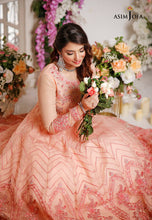 Load image into Gallery viewer, Buy ASIM JOFA IVELLE COLLECTION | AJIV-05 Peach Chiffon Asim Jofa Ready to Wear &#39;21 Collection from our website. We deal in all Pakistani brands such as Maria B Asim Jofa luxe Ready to Wear Collection Now slay in Wedding, Party with our latest Asim Jofa 2021 Buy Asim Jofa bridal in UK, USA from lebaasonline