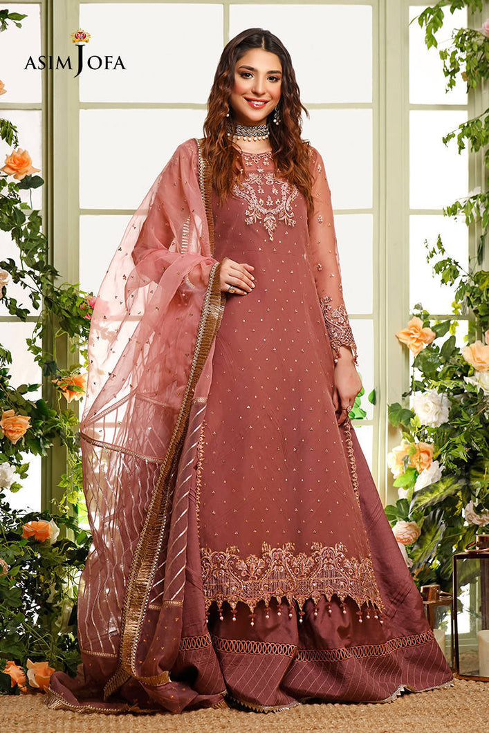 Buy ASIM JOFA IVELLE COLLECTION | AJIV-08 Prune Purple and Rose Gold Chiffon Asim Jofa original Ready to Wear '21 Collection from our website. We deal in Maria B Asim Jofa luxe Ready to Wear Collection Now slay in Wedding, Party with our latest Asim Jofa clothing Buy Asim Jofa bridal in UK USA from lebaasonline