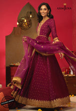 Load image into Gallery viewer, Buy ASIM JOFA RUNG DE FESTICE COLLECTION | AJFC-30 Magenta exclusive organza collection of ASIM JOFA WEDDING COLLECTION 2021 from our website. We have various PAKISTANI DESIGNER DRESSES IN UK, ASIM JOFA CHIFFON COLLECTION 2021. Get your unstitched or customized PAKISATNI BOUTIQUE IN UK, USA, from Lebaasonline at SALE!
