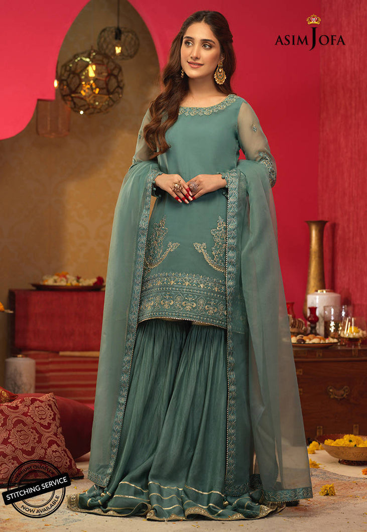 Buy ASIM JOFA RUNG DE FESTIVE COLLECTION | AJFC-28 Turquoise Blue exclusive organza collection of ASIM JOFA WEDDING COLLECTION 2021 from our website. We have various PAKISTANI DRESSES ONLINE IN UK, ASIM JOFA CHIFFON COLLECTION 2021. Get your unstitched or customized PAKISATNI BOUTIQUE IN UK, USA, from Lebaasonline