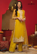 Load image into Gallery viewer, Buy ASIM JOFA RUNG DE FESTICE COLLECTION | AJFC-24 Yellow exclusive organza collection of ASIM JOFA WEDDING COLLECTION 2021 from our website. We have various PAKISTANI DESIGNER DRESSES IN UK, ASIM JOFA CHIFFON COLLECTION 2021. Get your unstitched or customized PAKISATNI BOUTIQUE IN UK, USA, from Lebaasonline at SALE!