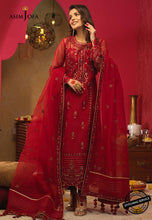 Load image into Gallery viewer, Buy ASIM JOFA RUNG DE FESTICE COLLECTION | AJFC-21 Red exclusive organza collection of ASIM JOFA WEDDING COLLECTION 2021 from our website. We have various PAKISTANI DESIGNER DRESSES IN UK, ASIM JOFA CHIFFON COLLECTION 2021. Get your unstitched or customized PAKISATNI BOUTIQUE IN UK, USA, from Lebaasonline at SALE!