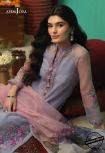 Load image into Gallery viewer, Buy ASIM JOFA RUNG DE FESTICE COLLECTION | AJFC-35 Lilac exclusive organza collection of ASIM JOFA WEDDING COLLECTION 2021 from our website. We have various PAKISTANI DESIGNER DRESSES IN UK, ASIM JOFA CHIFFON COLLECTION 2021. Get your unstitched or customized PAKISATNI BOUTIQUE IN UK, USA, from Lebaasonline at SALE!