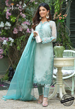 Load image into Gallery viewer, Buy ASIM JOFA | JASHN  FESTIVE COLLECTION &#39;21 | AJFC-39 Mint Pakistani Chiffon Wedding dresses exclusively from lebaasonline website. We are largest stockists of Asim Jofa Festive Collection 2021 Maria B Sobia Nazir &amp; Pakistani wedding Organza dresses UK are available online in the UK USA Scotland, London &amp; New York