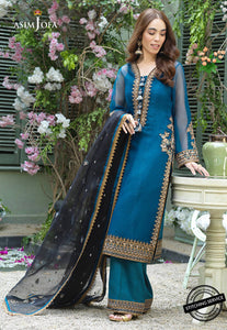Buy ASIM JOFA | JASHN  FESTIVE COLLECTION '21 | AJFC-48 Teal Pakistani Clothes online UK  exclusively from lebaasonline website. We have brands Asim Jofa Festive Collection 2021, Maria B, Sobia Nazir & Readymade Pakistani designer clothes Birmingham available online in the UK, USA, Scotland, London & New York