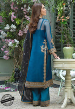 Load image into Gallery viewer, Buy ASIM JOFA | JASHN  FESTIVE COLLECTION &#39;21 | AJFC-48 Teal Pakistani Clothes online UK  exclusively from lebaasonline website. We have brands Asim Jofa Festive Collection 2021, Maria B, Sobia Nazir &amp; Readymade Pakistani designer clothes Birmingham available online in the UK, USA, Scotland, London &amp; New York