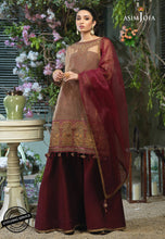 Load image into Gallery viewer, Buy ASIM JOFA | JASHN  FESTIVE COLLECTION &#39;21 | AJFC-47 Antique Gold and Maroon Pakistani Clothes online UK  exclusively from lebaasonline website. We have brands Asim Jofa Festive Collection 2021, Maria B, Sobia Nazir &amp; Readymade Pakistani clothes Birmingham available online in the UK, USA, Scotland, London &amp; New York