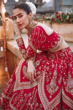 Load image into Gallery viewer, MNR | UNSTITCHED FESTIVE II | SHEEMA KIRMANI Red Pakistani Wedding Dresses Collection 2021 for the very best in unique or custom, luxury chiffon silk dresses from our women&#39;s clothing shop UK. Explore the MNR Luxury Wedding Lehenga, Unstitched &amp; Stitched Ready Made Clothing Online in UK USA at Lebaasonline