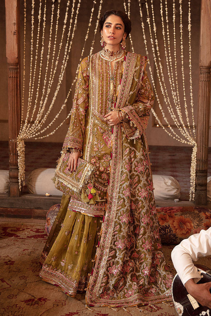 MNR | UNSTITCHED FESTIVE II | IQBAL BANO Green Pakistani Wedding Dresses Collection 2021 for the very best in unique or custom, luxury chiffon silk dresses from our women's clothing shop UK. Explore the MNR Luxury Wedding Lehenga, Unstitched & Stitched Ready Made Clothing Online in UK USA at Lebaasonline
