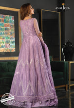 Load image into Gallery viewer, Buy ASIM JOFA | ISHQ-E-NAUBAHAR COLLECTION | AJN-13 Lilac color Pakistani Clothes online UK exclusively from lebaasonline website. We have Pakistani designer brands UK Asim Jofa, Maria B, Baroque UK. Get yours customized for Evening, Party Wear or Wedding dresses online USA, UK, France at Lebaasonline only.