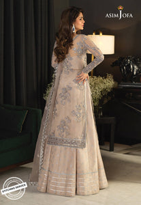 Buy ASIM JOFA | ISHQ-E-NAUBAHAR COLLECTION | AJN-17 Pale Taupe color Pakistani Clothes online UK exclusively from lebaasonline website. We have Pakistani designer brands UK Asim Jofa, Maria B, Baroque UK. Get yours customized for Evening, Party Wear or Wedding dresses online USA, UK, France at Lebaasonline only.