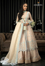 Load image into Gallery viewer, Buy ASIM JOFA | ISHQ-E-NAUBAHAR COLLECTION | AJN-23 Buff color Pakistani Clothes online UK exclusively from lebaasonline website. We have Pakistani designer brands UK like Asim Jofa, Maria B, Baroque UK. Get yours customized for Evening, Party Wear or Wedding dresses online USA, UK, France at Lebaasonline only.