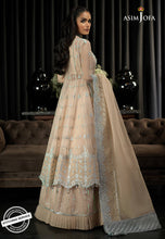 Load image into Gallery viewer, Buy ASIM JOFA | ISHQ-E-NAUBAHAR COLLECTION | AJN-23 Buff color Pakistani Clothes online UK exclusively from lebaasonline website. We have Pakistani designer brands UK like Asim Jofa, Maria B, Baroque UK. Get yours customized for Evening, Party Wear or Wedding dresses online USA, UK, France at Lebaasonline only.