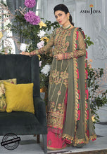 Load image into Gallery viewer, Buy ASIM JOFA MAHSA FESTIVE COLLECTION | AJMC-06 Green Pakistani Chiffon Wedding dresses exclusively from lebaasonline website We are largest stockists of Asim Jofa Collection 2021 Maria B Gulal &amp; Pakistani Celebrities Clothes Pakistani Branded designer suits are available online in the UK USA Scotland London New York