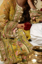 Load image into Gallery viewer, MOHSIN NAVEED RANJHA | NIMBU WEDDING COLLECTION 2023 - SAGAR KINARE Pakistani Wedding Dresses Collection for the very best in unique or custom, luxury chiffon silk dresses from our women&#39;s clothing shop UK. Explore the MNR Luxury Wedding Lehenga, Unstitched &amp; Stitched Ready Made Clothing Online in UK USA and Canada  at Lebaasonline