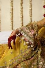 Load image into Gallery viewer, MOHSIN NAVEED RANJHA | NIMBU WEDDING COLLECTION 2023 - SAGAR KINARE Pakistani Wedding Dresses Collection for the very best in unique or custom, luxury chiffon silk dresses from our women&#39;s clothing shop UK. Explore the MNR Luxury Wedding Lehenga, Unstitched &amp; Stitched Ready Made Clothing Online in UK USA and Canada  at Lebaasonline