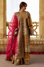 Load image into Gallery viewer, MOHSIN NAVEED RANJHA | KESARI WEDDING COLLECTION 2023 - SAGAR KINARE Pakistani Wedding Dresses Collection for the very best in unique or custom, luxury chiffon silk dresses from our women&#39;s clothing shop UK. Explore the MNR Luxury Wedding Lehenga, Unstitched &amp; Stitched Ready Made Clothing Online in UK USA and Canada  at Lebaasonline
