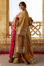 Load image into Gallery viewer, MOHSIN NAVEED RANJHA | KESARI WEDDING COLLECTION 2023 - SAGAR KINARE Pakistani Wedding Dresses Collection for the very best in unique or custom, luxury chiffon silk dresses from our women&#39;s clothing shop UK. Explore the MNR Luxury Wedding Lehenga, Unstitched &amp; Stitched Ready Made Clothing Online in UK USA and Canada  at Lebaasonline