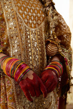 Load image into Gallery viewer, MOHSIN NAVEED RANJHA | KESARI WEDDING COLLECTION 2023 - SAGAR KINARE Pakistani Wedding Dresses Collection for the very best in unique or custom, luxury chiffon silk dresses from our women&#39;s clothing shop UK. Explore the MNR Luxury Wedding Lehenga, Unstitched &amp; Stitched Ready Made Clothing Online in UK USA and Canada  at Lebaasonline