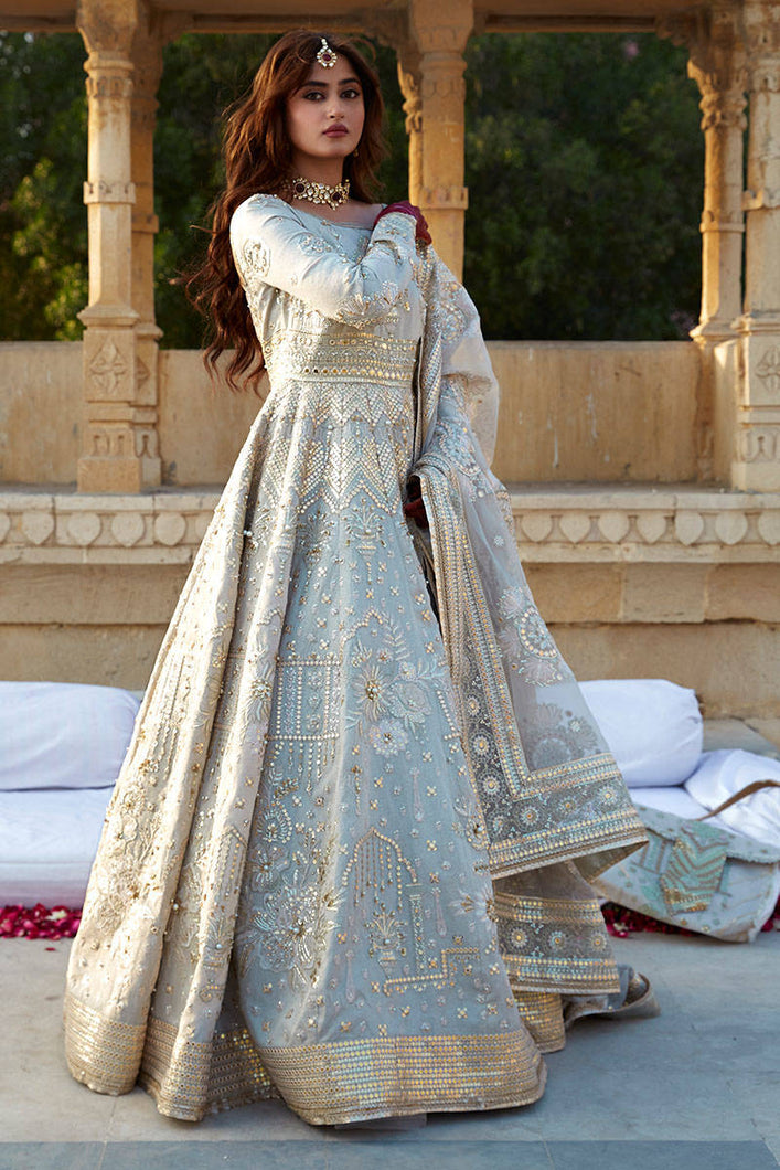 MOHSIN NAVEED RANJHA | MAHWARI WEDDING COLLECTION 2023 - SAGAR KINARE Pakistani Wedding Dresses Collection for the very best in unique or custom, luxury chiffon silk dresses from our women's clothing shop UK. Explore the MNR Luxury Wedding Lehenga, Unstitched & Stitched Ready Made Clothing Online in UK USA and Canada  at Lebaasonline