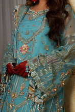 Load image into Gallery viewer, MOHSIN NAVEED RANJHA | WEDDING COLLECTION 2023 - SAGAR KINARE Pakistani Wedding Dresses Collection for the very best in unique or custom, luxury chiffon silk dresses from our women&#39;s clothing shop UK. Explore the MNR Luxury Wedding Lehenga, Unstitched &amp; Stitched Ready Made Clothing Online in UK USA and Canada  at Lebaasonline
