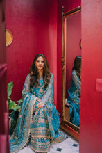 Load image into Gallery viewer, MOHSIN NAVEED RANJHA | WEDDING COLLECTION 2023 - SAGAR KINARE Pakistani Wedding Dresses Collection for the very best in unique or custom, luxury chiffon silk dresses from our women&#39;s clothing shop UK. Explore the MNR Luxury Wedding Lehenga, Unstitched &amp; Stitched Ready Made Clothing Online in UK USA and Canada  at Lebaasonline