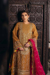 MOHSIN NAVEED RANJHA | KESARI WEDDING COLLECTION 2023 - SAGAR KINARE Pakistani Wedding Dresses Collection for the very best in unique or custom, luxury chiffon silk dresses from our women's clothing shop UK. Explore the MNR Luxury Wedding Lehenga, Unstitched & Stitched Ready Made Clothing Online in UK USA and Canada  at Lebaasonline