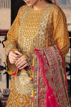 Load image into Gallery viewer, MOHSIN NAVEED RANJHA | KESARI WEDDING COLLECTION 2023 - SAGAR KINARE Pakistani Wedding Dresses Collection for the very best in unique or custom, luxury chiffon silk dresses from our women&#39;s clothing shop UK. Explore the MNR Luxury Wedding Lehenga, Unstitched &amp; Stitched Ready Made Clothing Online in UK USA and Canada  at Lebaasonline